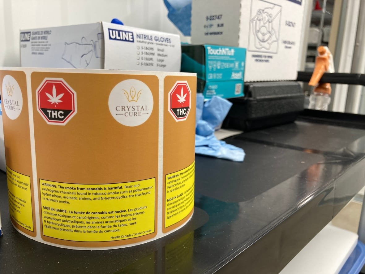 crystal-cure-labels A roll of cannabis warning labels