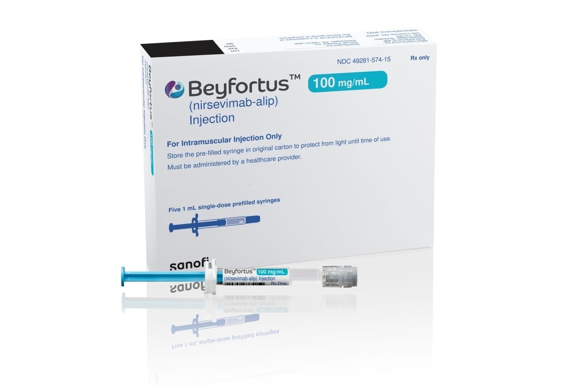 rsv-drug This illustration provided by AstraZeneca depicts packaging for their RSV medication Beyfortus.