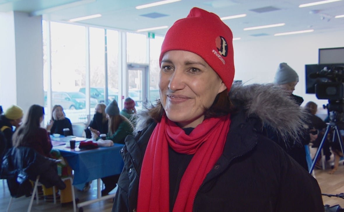 women-s-march-regina-krystal-kolodziejak Krystal Kolodziejak is inside wearing winter gear before a march