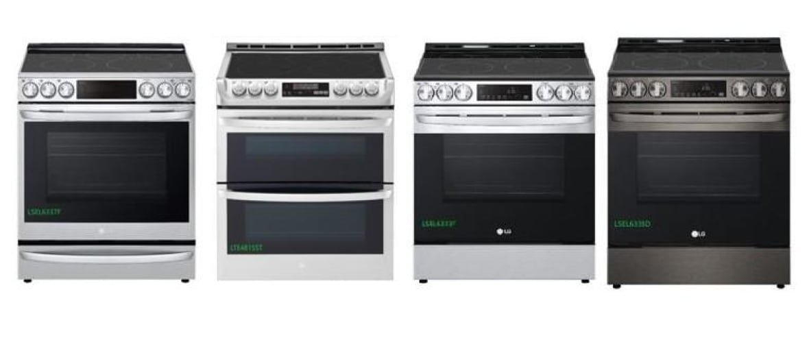 composite-stoves-2 Four stoves are shown on a white background.