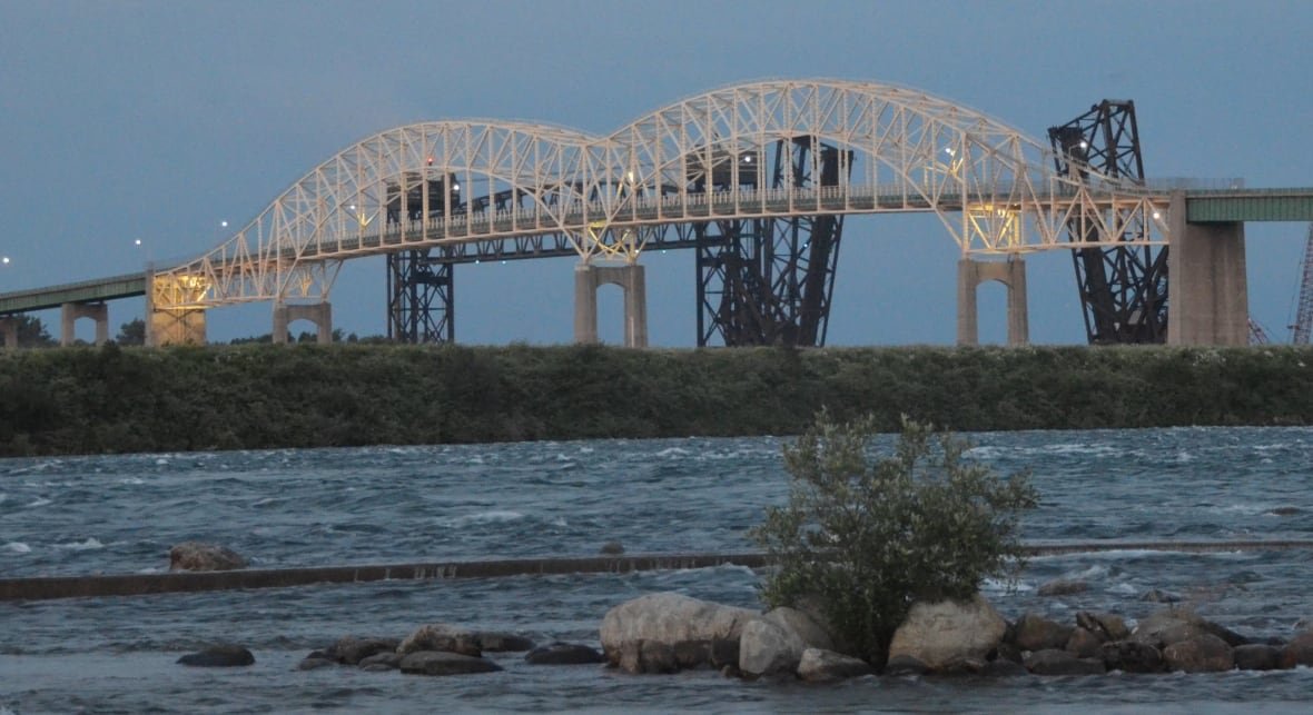 A bridge over a river