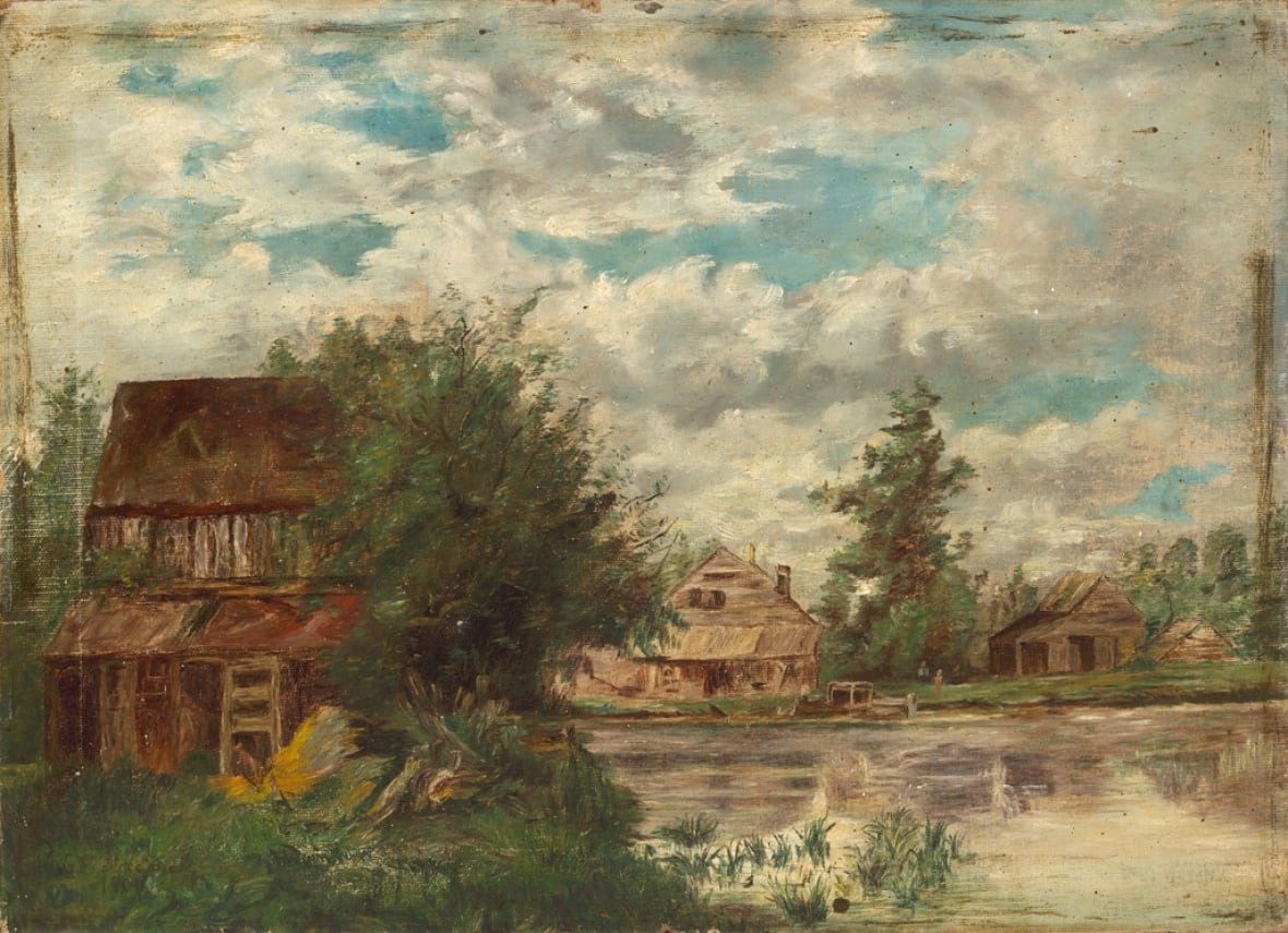 edith-macdonald-brown-3 A 1909 painting shows a scene from a lake.