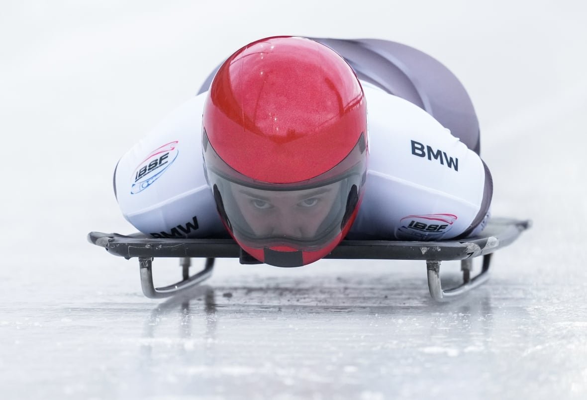 Female Canadian skeleton racer.