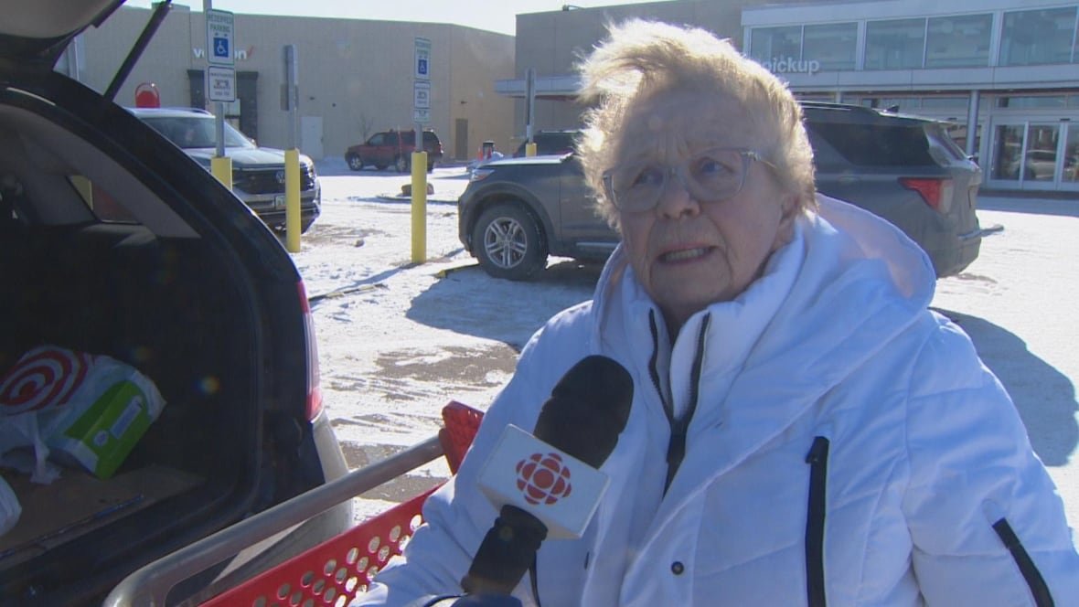 inga-moe-interviewed-in-minot-north-dakota Inga Moe stands by her vehicle in Minot, North Dakota as she's being interviewed by CBC.