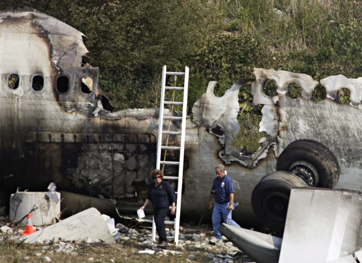 wreckage of plane
