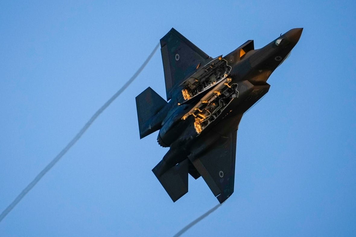 israel-air-force An Israeli air force F-35 war plane flies over during a graduation ceremony for new pilots in Hatzerim air force base near the southern Israeli city of Beersheba, Israel, Thursday, June 29, 2023.
