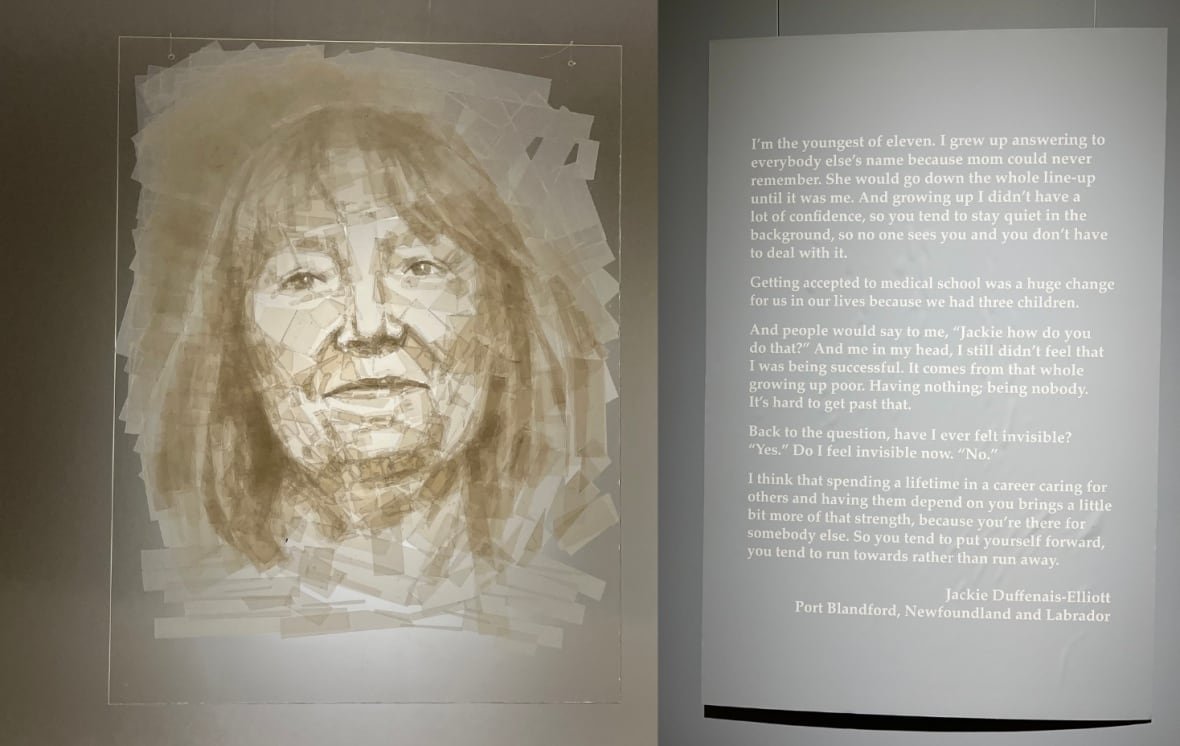 leslie-sasaki-4 A portrait of a woman, made out of scotch tape.