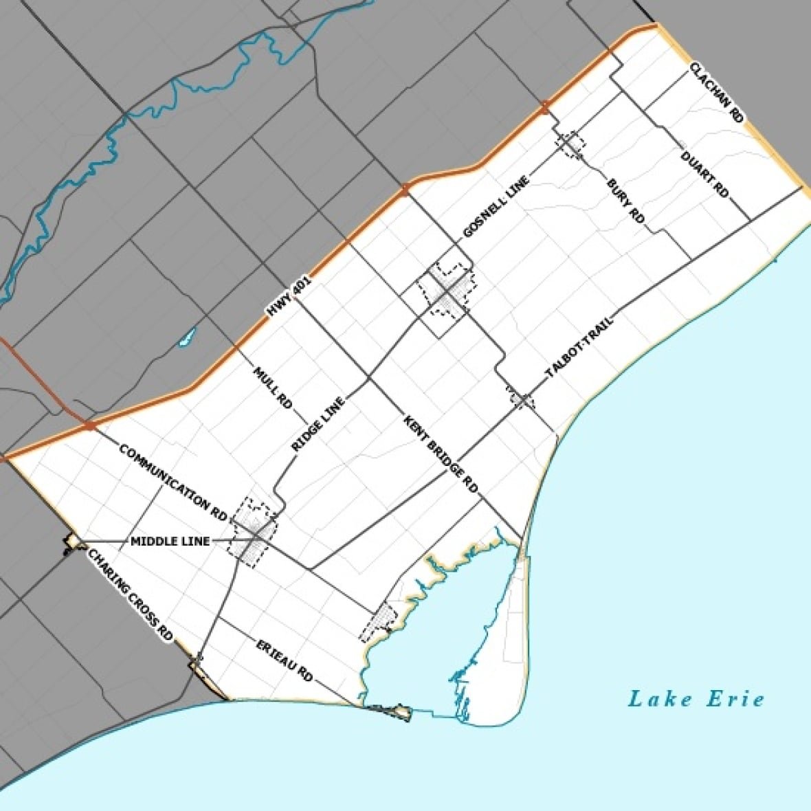 ward-2 A map outlining the new Ward 2 South Kent municipal boundaries, as approved by Chatham-Kent council recently.