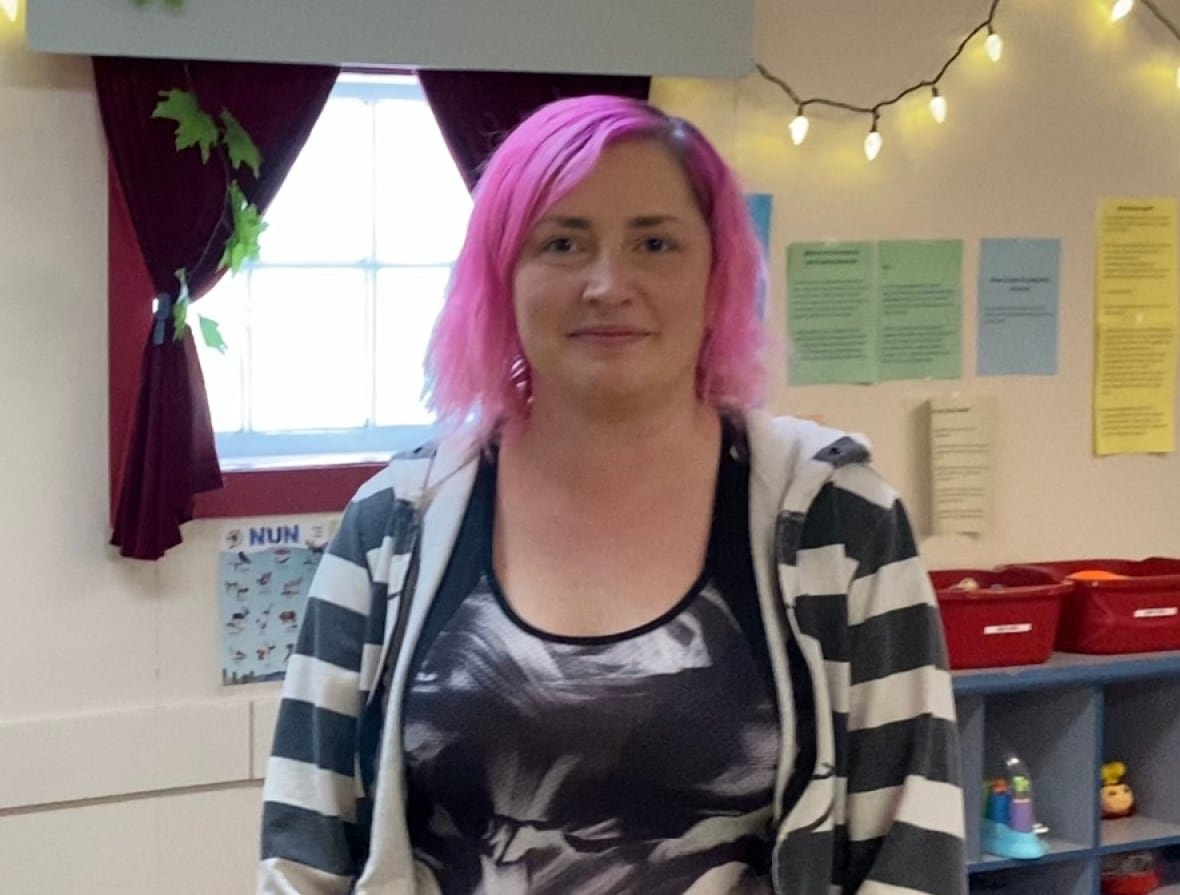lindsay-bourgoin A woman with pink hair