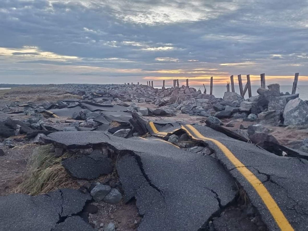 big-island Remnants of Big Island road after Hurricane Fiona.