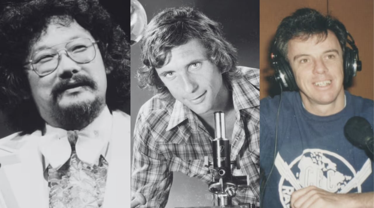 A collage depicting three men.