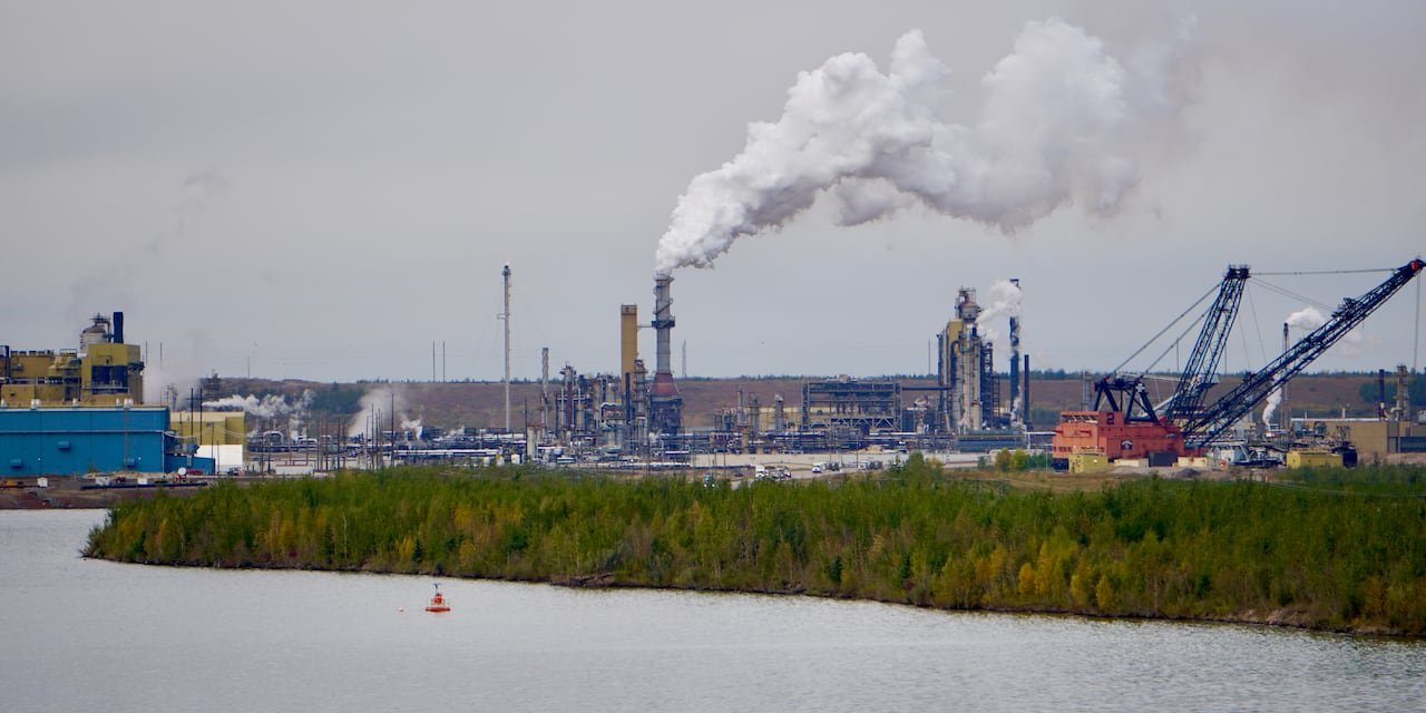 A view of the Syncrude oilsands mining facility near Fort McMurray.
